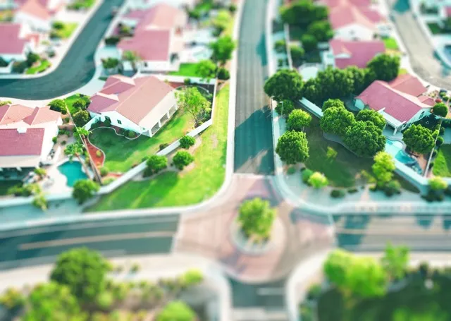 Aerial photo of homes Home Sales. Aerial photo of homes