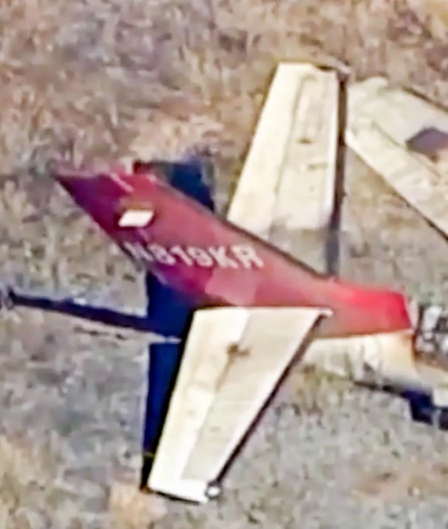 French Valley Plane Crash The tail was the only remain of the plane that did not thoroughly burn