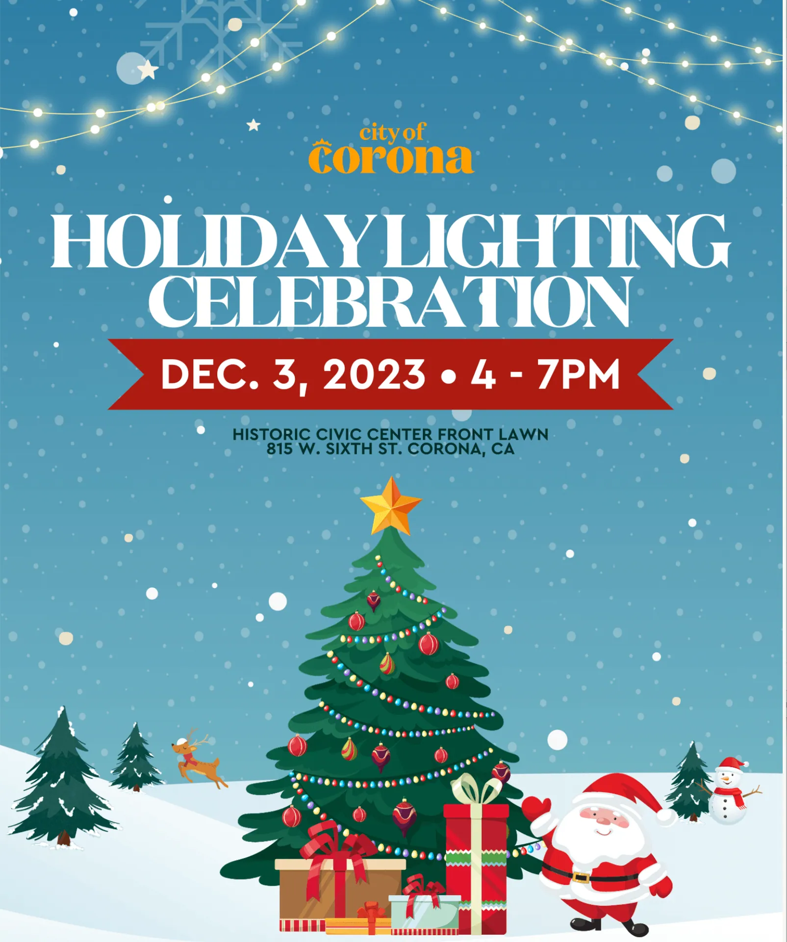 Corona Holiday Lighting Ceremony