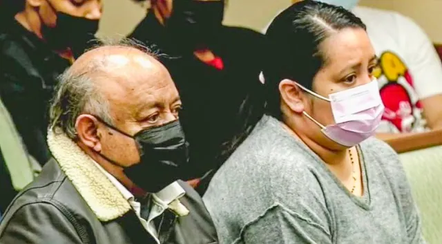 Turpin. Marcelino and Rosa Olguin at their arraignment in December 2021. Both, along with their adult daughter, all pleaded guilty to multiple felonies perpetrated during their foster care of six already abused Turpin children.