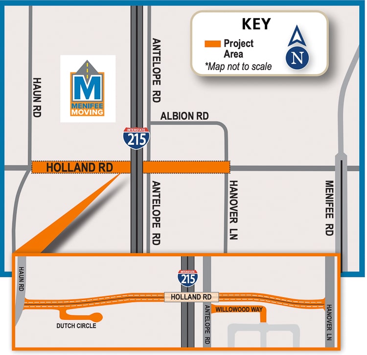 Holland Road Overpass Consturction Map