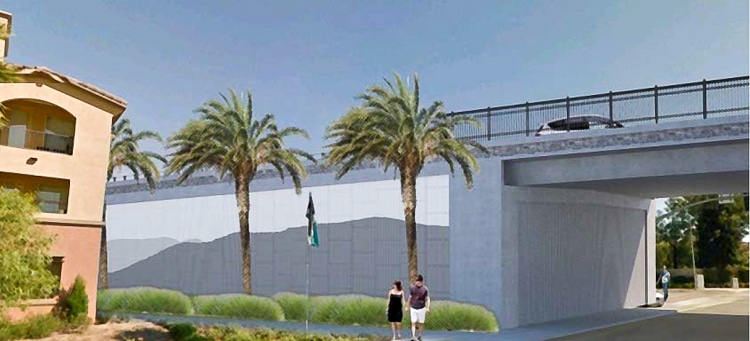Holland Road Overpass side view rendering