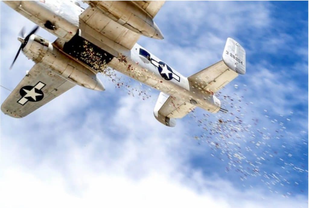 Palm Springs Air Museum flower drop