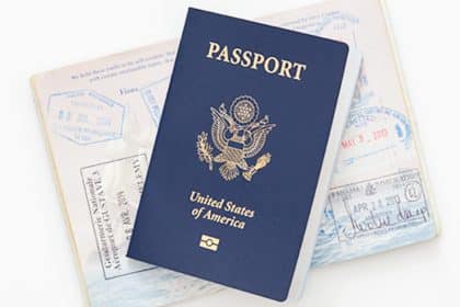 Passport Fairs. Picture of a US passport