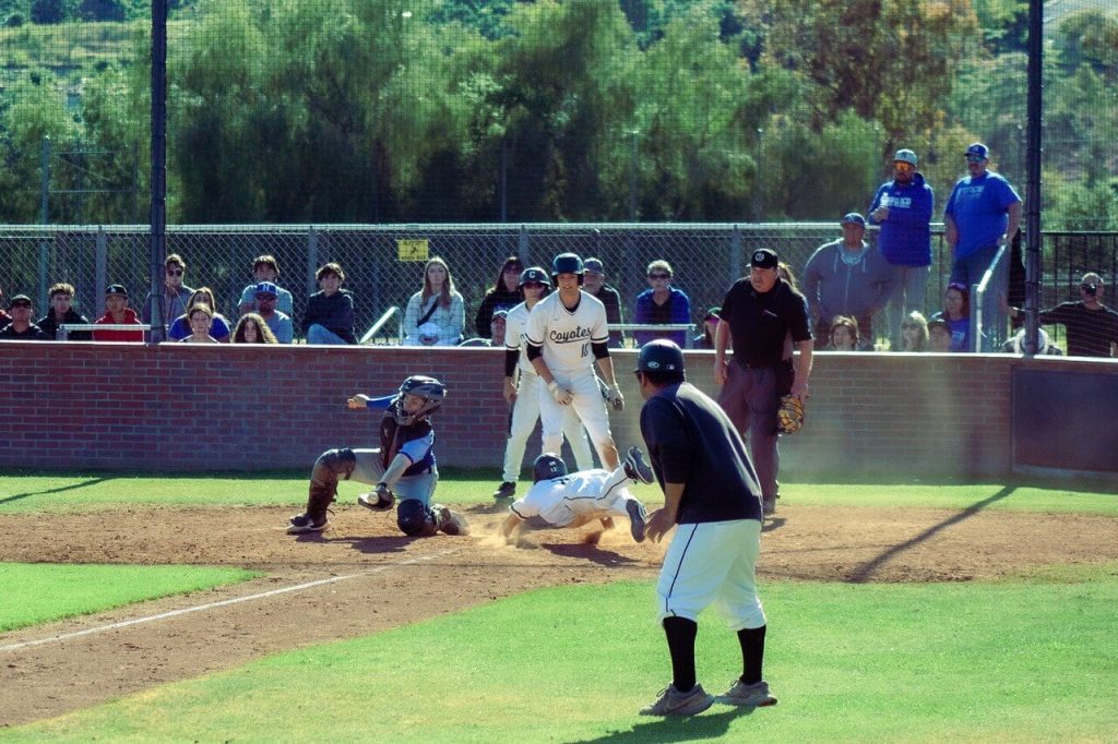 A bang-bang play at the plate completed a 2-run Calabasas single in the bottom of the fifth, breaking a 3-all tie. The Coyote’s would add 4-more runs in the frame, ending the Cougars season with a 9-3 loss on the road. Credit: Photo by Connor Forbes