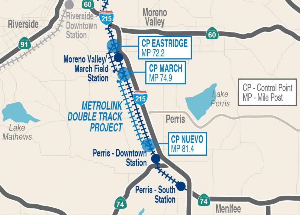 Perris Metrolink Map. Perris Rail and Road Improvements