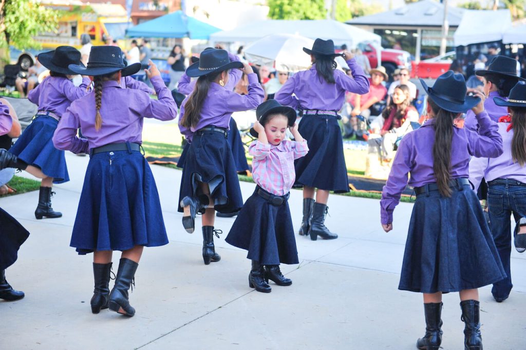 Thursday Summer Nights The Ballet Folklorico Baja California dances in front of the historic Corona Civic Center in the first of a series of Thursday night street fairs this summer. Photo by Jerry Soifer