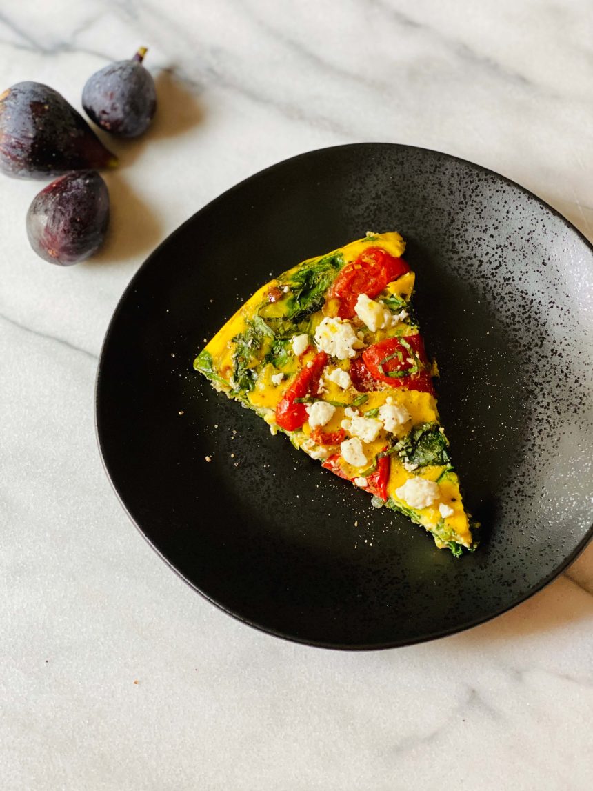 Spinach Frittata with Sun-dried tomatoes