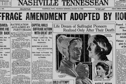 August 18. Tennessee was the 36th state to ratify women’s right to vote, ensuring passage of the 19th Amendment. Credit: The Tennessean