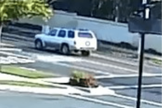 Corona Hit-and-Run. Suspect vehicle driving west on Upper Drive Credit: Corona PD