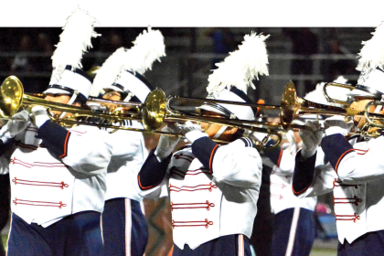Corona High School Sports Photos and Last Week's Football Scoreboard 10-20-2023. The Eleanor Roosevelt High School Band performs at halftime during the Mustangs football victory over visiting Norco. Sports Photos, Pages 8 and 16. Credit: Photo by Gary Evans