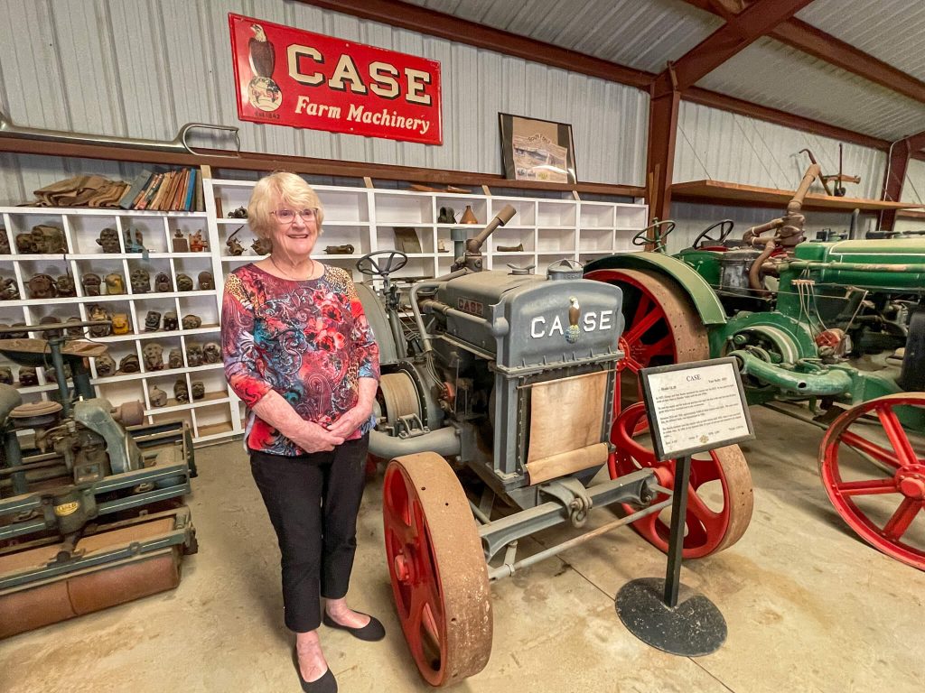 Birth of a City. Betty Bouris and her children still own the 1927 Case Model 12-20 tractor that her father-in-law purchased new for $925, Her late husband, Herk Bouris, rebuilt it in 1986. His father and uncle used it between 1922 and 1929. Credit: Photo by Don Ray