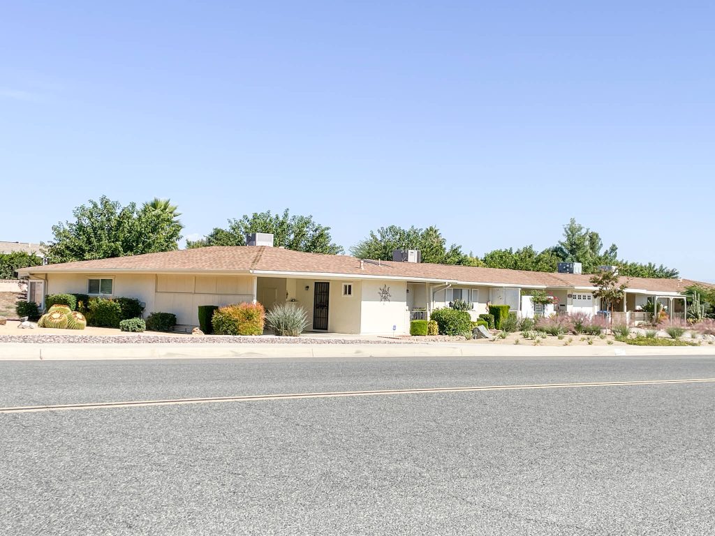 Happy Birthday Menifee. The styles of the houses and duplexes at Sun City are from the '60s, but they're still attractive today. Credit: Photo by Don Ray