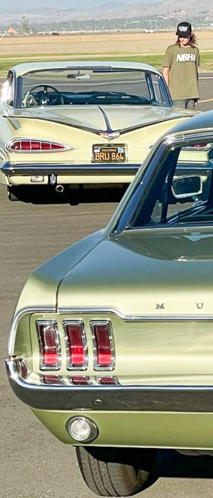 A classic car show exhibit on the runway enabled visitors from the 2000s to track the design changes dating back to the 50’s and 60’s.  ‘ 
Photo by Don Ray
