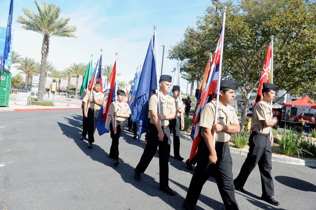 Amber Waves of Grains Beer Festival. The Corona High Junior ROTC parades during the Amber Waves of Grain craft beer festival and celebration of American veterans last Saturday. Credit: Photo by Jerry Soifer