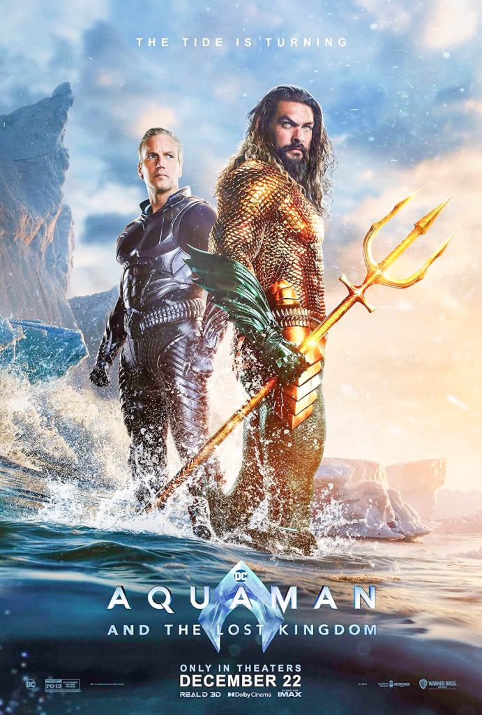 Aquaman and the Lost Kingdom. Film Review. Movie Poster. Box Office 12-24-2023