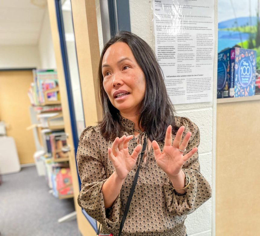 “This is not the library your parents visited,” Home Gardens and El Cerrito Library Branch Manager Nancy Reiter acknowledges. Challenging times require providing a plethora of services. Credit: Photo By Don Ray