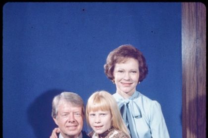 March 22. Bernard Gotfryd photograph collection (Library of Congress) Caption: Family photo of President Jimmy Carter, Rosalynn Carter and Amy Carter