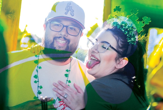 As they did last year, Jose Garcia of Bellflower and Compton’s Breana Kingman returned to the IE to join St. Paddy’s Day shenanigans at Boondocks. 
Credit: Photo by Jerry Soifer
