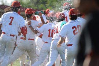 Baseball and Softball Playoffs. Featured Photos 4-26-24. The Corona baseball team celebrates its Big VIII League title after defeating Corona Centennial, 2-0, Friday. Credit: Photo by Jerry Soifer