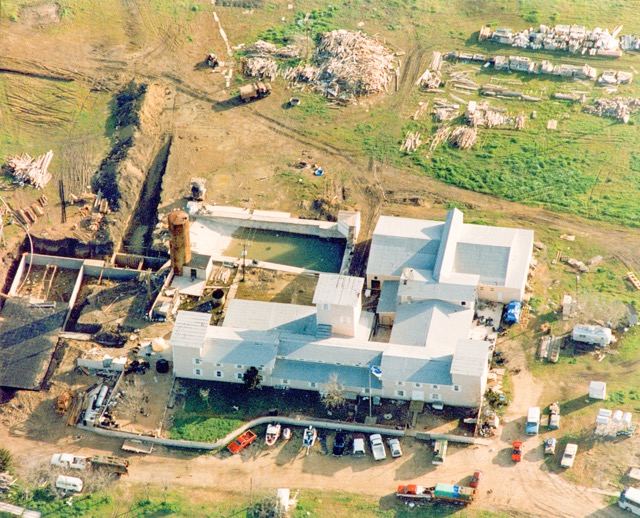 April 19. Aerial view of the Branch Davidian compound near Waco, Texas Credit: The Federal Bureau of Investigation