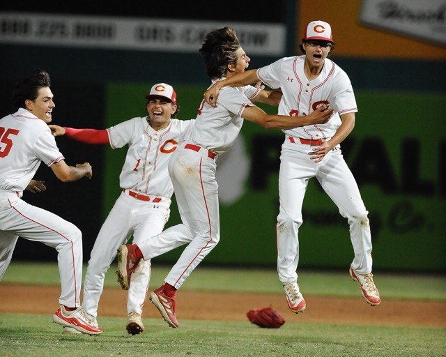 Living up to the lofty expectations when the season started, Corona High captured the CIF-SS Division 1 baseball title with a 5-0 win over Studio City Harvard Westlake Saturday at the Lake Elsinore Storm Diamond. More photos on Page 16.