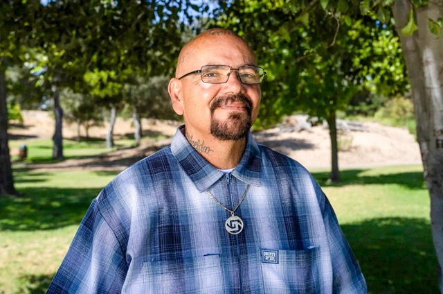 Cheech Raygoza, 55, founder of Beyond Incarceration Greater Education club (B.I.G.E.), helps formerly incarcerated students navigate higher education through the program he created at Allan Hancock Community College. July 30, 2024. Credit: Photo by Julie Leopo for CalMatters