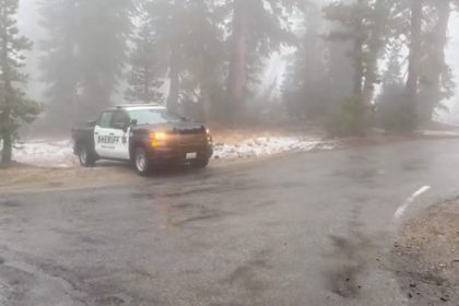 Summer of Extremes. Madera County Sheriff’s Department via Facebook Caption: Screenshot of an august snow surprise video filmed on August 24, 2024 at Minaret Vista in the Inyo National Forest