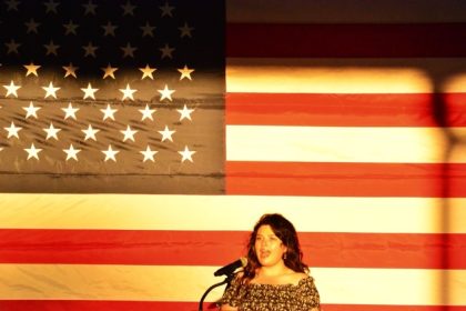 9/11 Memorial Photos. Haley Samano sings the National Anthem at Eastvale’s 9/11 Remembrance Ceremony Wednesday morning at Fire Station 27. Photo by Gary Evans