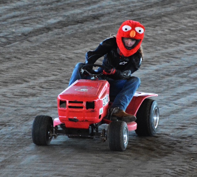 Humor reigned during the lawnmower racing competition during the Norco Fair.