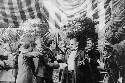 September 6. An artist’s rendering of the moment President Mckinley was shot. 