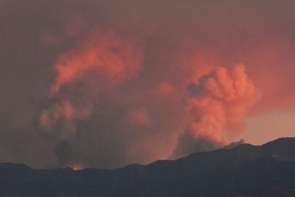 Cooler Temps Assist Airport Fire Fight in Riverside, Orange Counties. AirportFire. The Airport Fire burns in the Cleveland National Forest above Corona late Monday afternoon. Photo by Gary Evans