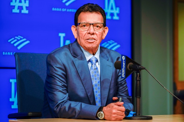 Photo: Valenzuela Broadcasting (For the Jump)

Caption: The Dodgers disclosed earlier this month that Valenzuela was stepping away from his broadcasting duties for health reasons.

Credit: Ryan Sun AP