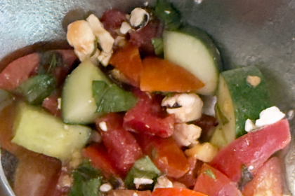 Tomato, Basil, and Feta Salad