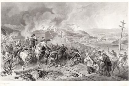 November 15. Caption: General William Tecumseh Sherman’s March to the Sea destroyed vital Confederacy infrastructure leading to the capture of Savannah, Georgia and the eventual Confederacy surrender to the Union during the U.S. Civil War. Credit: F.O.C. Darley and Alexander Hay Ritchie