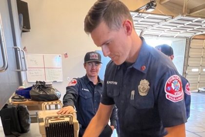 Medic Squad 1 and Medic Squad 3 are now equipped with “mini blood banks,” coolers containing blood transfer bags with Type O blood for in-field trauma patients suffering hemorrhagic shock from trauma. Credit: Corona FD