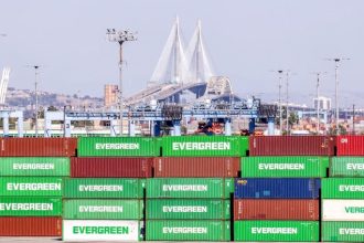 Tariffs. The Port of Los Angeles on Oct. 2, 2021. Credit: Photo by Ted Soqui, Sipa USA via AP Photo