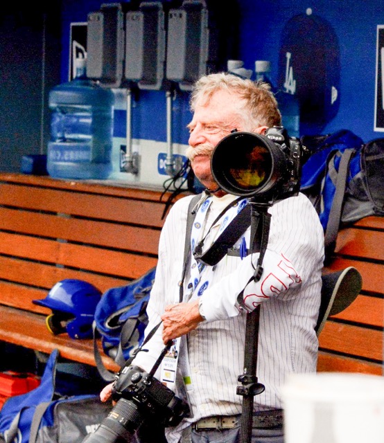 Jerry Soifer at Dodger Stadium for the classic 2019 CIF baseball championship game in which Rancho Santa Margarita topped Norco in 12 innings. Credit: Photo by Gary Evans