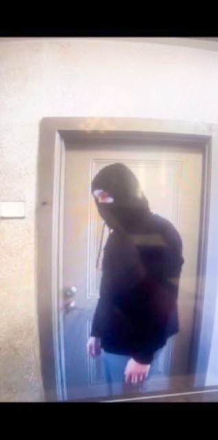 Irving Morrison seen here captured on a ring camera prowling about a Menifee apartment building.  Credit: Menifee Police Department