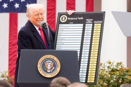 President Donald Trump speaks during an event to announce new tariffs in the Rose Garden at the White House on April 2, 2025, in Washington.  Trump's Tariffs Credit: AP Photo/Mark Schiefelbein