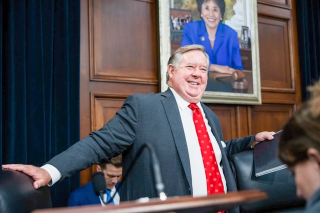 Katherine Aleman. U.S. Rep. Ken Calvert arrives for the markup of the FY2026 Homeland Security bill and the FY2026 Defense bill in Rayburn House Office building in Washington D.C., on June 12, 2025. Credit: Photo by Tom Williams, CQ Roll Call via Reuters