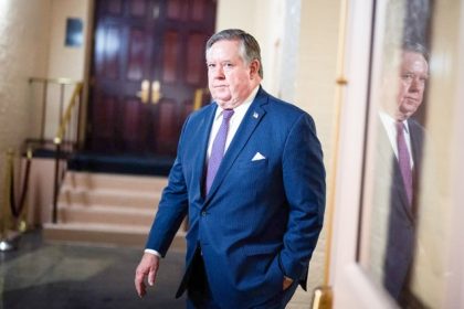 Rep. Ken Calvert leaves a meeting of the House Republican Conference in the U.S. Capitol on Feb. 5, 2025.  Credit: Photo by Tom Williams, Getty Images