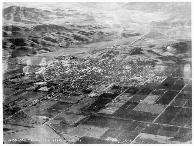 Home Prices. Aerial view of Corona in the 1940s. Credit:  U.S. National Archives and Records Administration