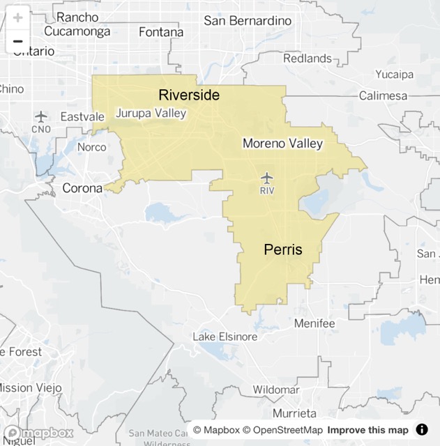 Democrat Mark Takanoʻs 39th district representing Perris, Moreno Valley, Riverside, and Jurupa Valley, would remain intact.