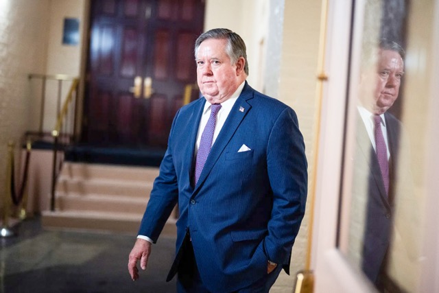 Congressional Maps. Rep. Ken Calvert leaves a meeting of the House Republican Conference in the U.S. Capitol on Feb. 5, 2025. Credit: Photo by Tom Williams, Getty Images