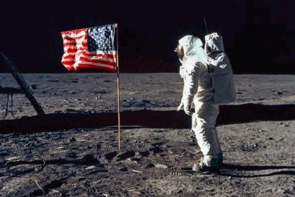 August 1. MTV launched with images of the moon landings culminating with an MTV flag being planted on the moon. The original is copyrighted, use your imagination. Credit: NASA