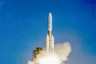September 12. The Voyager 1 aboard the Titan III/Centaur lifted off on September 5, 1977on a mission to the outer planets. NASA
