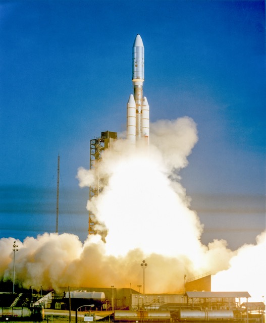 September 12. The Voyager 1 aboard the Titan III/Centaur lifted off on September 5, 1977on a mission to the outer planets. NASA