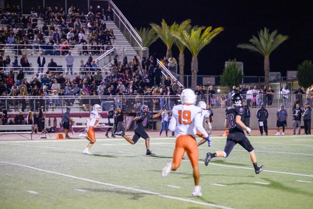 Just overthrowing Arthur Clemmons (4) for a big play