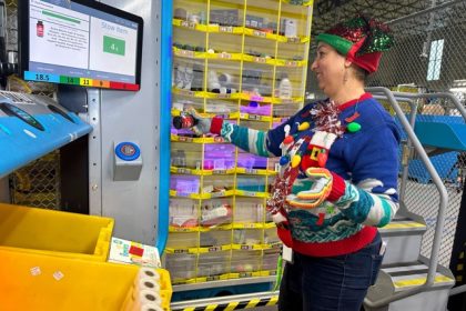Holiday Hiring. An Amazon same-day delivery fulfillment shipping center is in Woodland Park, New Jersey, on Monday, Dec. 18, 2023.  Credit: AP Photo/Ted Shaffrey, File